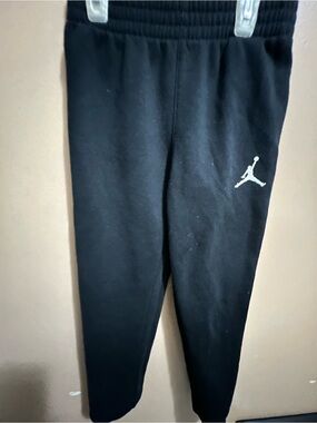 Jordan Black Kids Jogger Pants with White Jumpman